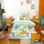 Parure de lit coton rversible turquoise