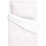 Parure de lit en gaze de coton r�versible lovio rouge