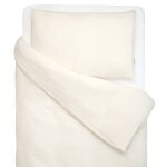 Parure de lit housse de couette et taie d'oreiller jeanne �cru