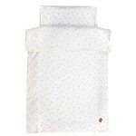Parure de lit housse de couette et taie d'oreiller melody melody, blanc imprim� minimali