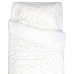 Parure de lit housse de couette et taie d'oreiller sidonia sidonia, beige, cru, blanc