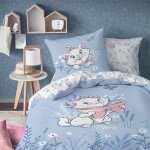 Parure de lit imprim�e 100% coton, disney home les aristochats spring bleu