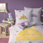 Parure de lit imprime 100% coton, disney home princesse deguisement rose