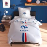 Parure de lit imprim�e 100% coton, fff classic blanc