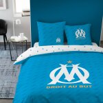 Parure de lit imprim�e 100% coton, om voilure bleu