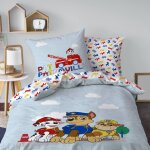 Parure de lit imprim�e 100% coton, pat patrouille patboy bleu