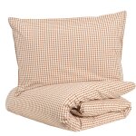 Parure de lit percale coton bio caramel