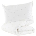Parure de lit percale coton bio pois
