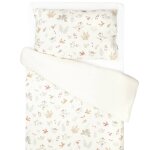 Parure de lit r�versible en gaze de coton aube �cru