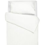 Parure de lit r�versible gaze de coton & nid d'abeille �cru