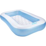 Pataugeoire rectangulaire 1 boudin pour petits enfants bleu