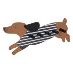 Pat�re murale 5 crochets forme chien - scott marron