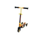 Patinette pliable en bois et m�tal cars guidon ajustable d�s 3 ans multicolore