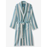 Peignoir de bain adulte mixte rayures transat capsule famille personnalisable, avec coton recycl ray ...