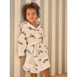Peignoir de bain enfant chantier personnalisable, avec coton recycl blanc imprim