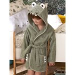 Peignoir de bain enfant crocodile vert