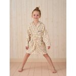 Peignoir de bain enfant personnalisable petite licorne, avec coton recycl blanc imprim