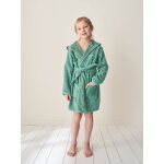 Peignoir de bain enfant uni avec coton recyclé, personnalisable menthe Peignoir de bain enfant uni avec coton recyclé, personnalisable menthe