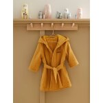 Peignoir b�b� animal en gaze de coton bio * personnalisable ocre