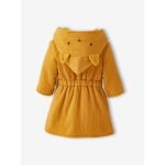 Peignoir b�b� animal en gaze de coton bio * personnalisable ocre