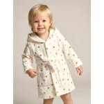 Peignoir b�b� coeur, avec coton recycl� blanc imprim�