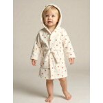 Peignoir b�b� coeur, avec coton recycl� blanc imprim�