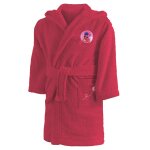Peignoir enfant � capuche 100% coton, miraculous ladybug sparkle rouge