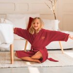 Peignoir enfant  capuche brod 100% coton, harry potter red rouge