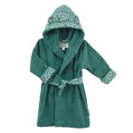 Peignoir enfant coton bio vert meraude