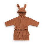Peignoir enfant en coton caramel