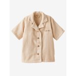 Peignoir oversize bb uni avec coton recycl, personnalisable beige