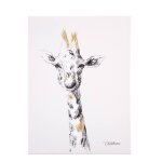 Peinture décoration murale girafe 30x40 cm blanc Peinture décoration murale girafe 30x40 cm blanc
