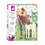 Peinture au numéro chevaux multicolore Peinture au numéro chevaux multicolore