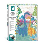Peinture par numéro dinosaures multicolore Peinture par numéro dinosaures multicolore