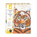 Peinture au numéro felins multicolore Peinture au numéro felins multicolore