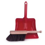 Pelle et balayette rouge rouge