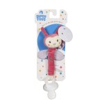 Peluche - accroche - tétine bamboo - coccinelle - 13 cm s / carte rose Peluche - accroche - tétine bamboo - coccinelle - 13 cm s / carte rose