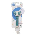 Peluche - accroche - t�tine bamboo - panda - 13 cm bleu