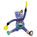 Peluche d'activit�s nomade kiprokos le z�bre violet