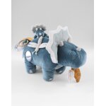 Peluche d'activit�s ops en veloudoux et mousseline de coton bio bleu, orange