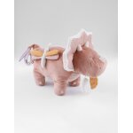 Peluche d'activit�s popsie en veloudoux� et mousseline de coton rose, �cru, ocre