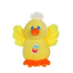 Peluche - les amis de p�ques sonores - poussin jaune en peluche - 13 cm jaune