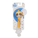 Peluche - attache t�tine bebe bamboo - paresseux - 13 cm s / carte marron