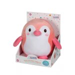 Peluche - peluche baby squishi 22 cm - pingouin rose corail