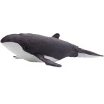Peluche baleine � bosse 33 cm gris