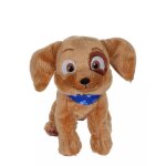 Peluche - barbie dreamhouse chien rookie - 18 cm bleu