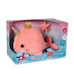 Peluche - bellabloo le narval, peluche musicale interactive et lumineuse - 35 cm orange