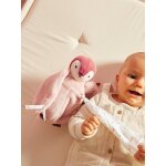 Peluche � bisous manchot complices - rose