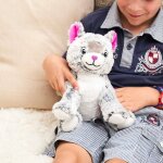 Peluche bouillotte chat gris