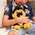 Peluche bouillotte chien berger allemand noir